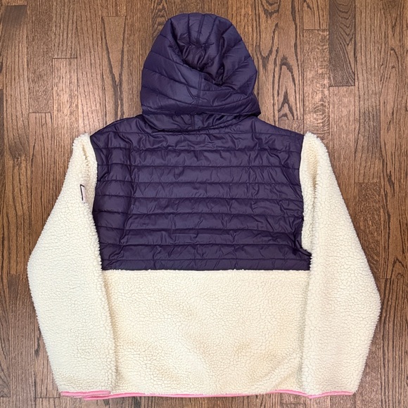 Ivory Ella Purple and Cream Hooded Sweatshirt - Picture 4 of 5